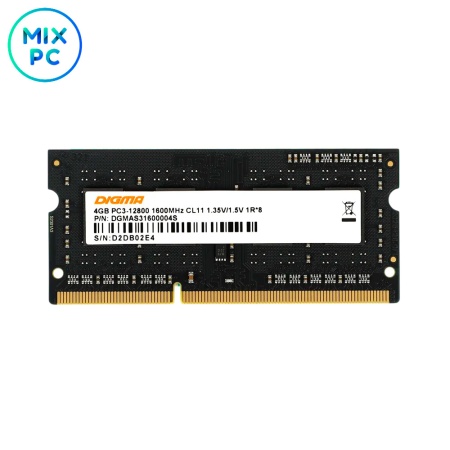 Модуль памяти DDR3L SO-DIMM 4GB 1600MHz Digma DGMAS31600004S