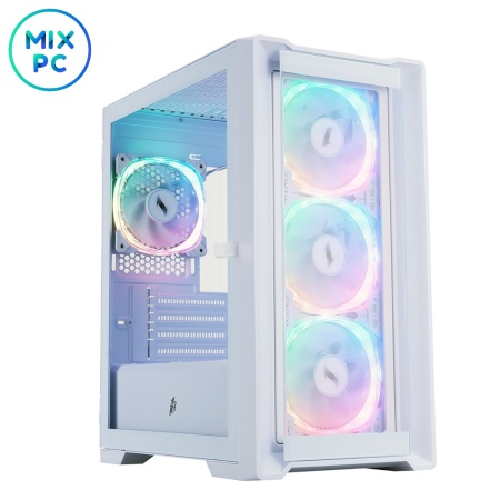 Корпус 1STPLAYER TRILOBITE T4-G GLASS ARGB White T4-G-WH-4FS7-W