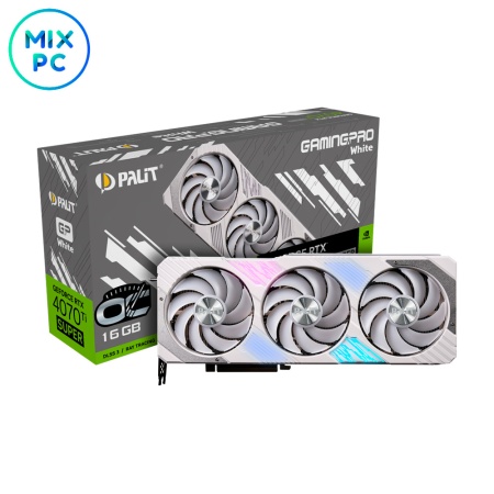 Видеокарта RTX4070Ti Super 16GB Palit GAMINGPRO WHITE OC NED47TST19T2-1043W