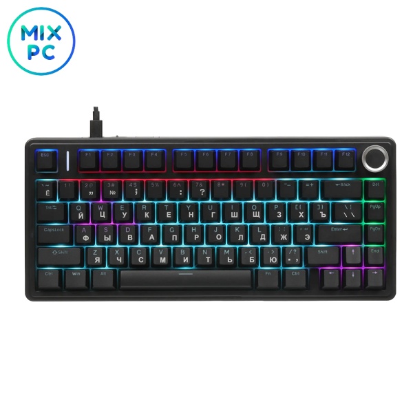 Клавиатура проводная AULA F75 Black