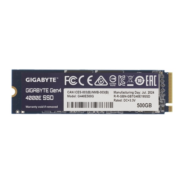 Накопитель SSD M.2 500GB GIGABYTE 4000E G440E500G