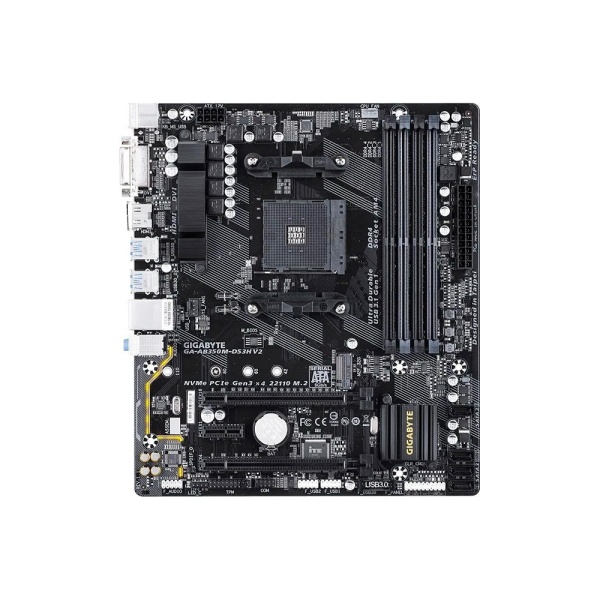 Материнская плата AM4 GIGABYTE GA-AB350M-DS3H V2 Б/у