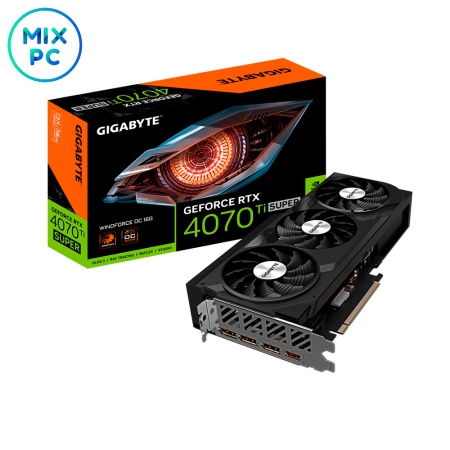 Видеокарта RTX4070Ti Super 16GB GIGABYTE WINDFORCE GV-N407TSWF3OC-16GD