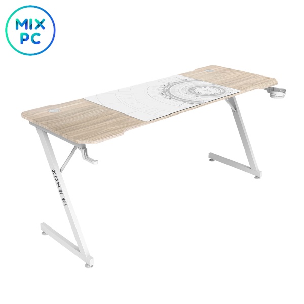 Стол компьютерный ZONE 51 TRINE 160x70 Wood/White Z51-T67-WD