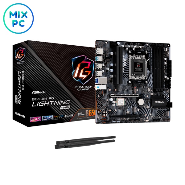 Материнская плата AM5 ASRock B650M PG LIGHTNING WIFI