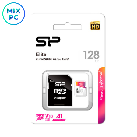 Флеш карта microSD 128GB Silicon Power Elite A1 (SD адаптер)