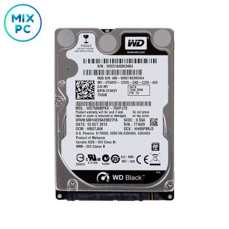 Накопитель HDD 2.5" 750GB WD Black Б.У.