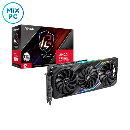Видеокарта RX7700XT 12GB ASRock PHANTOM GAMING OC