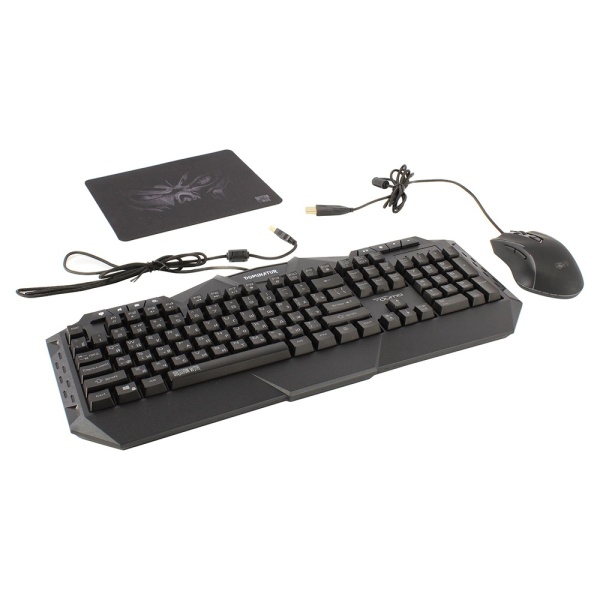 Игровой проводной набор клавиатура, мышь, коврик для мыши QUMO Dominator K66/M83