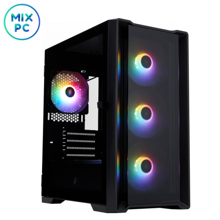 Корпус 1STPlayer TRILOBITE T4-G GLASS FRGB Black T4-G-BK-4F1