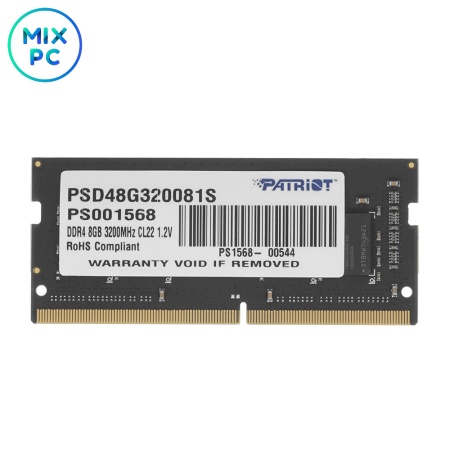 Модуль памяти DDR4 SO-DIMM 8GB 3200Mhz Patriot Signature Line PSD48G320081S