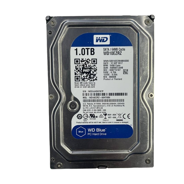 Накопитель HDD 3.5" 1TB WD Blue WD10EZRZ Б/у