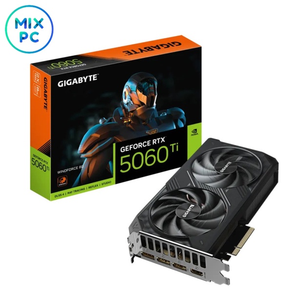 Видеокарта RTX 5060 Ti 8GB GIGABYTE WINDFORCE GV-N506TWF2-8GD