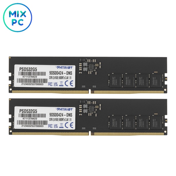 Оперативная память DDR5 32GB (2x16GB) 5600MHz CL46 Patriot Signature PSD532G5600K