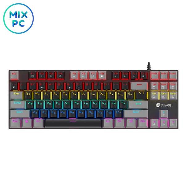 Игровая механическая клавиатура Oklick K600X Black/Gray
