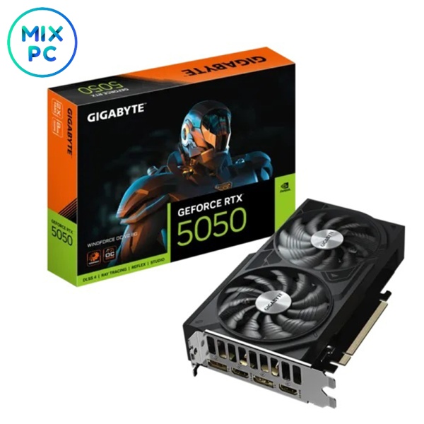 Видеокарта RTX 5050 8GB GIGABYTE WINDFORCE OC V2 GV-N5050WF2OCV2-8GD