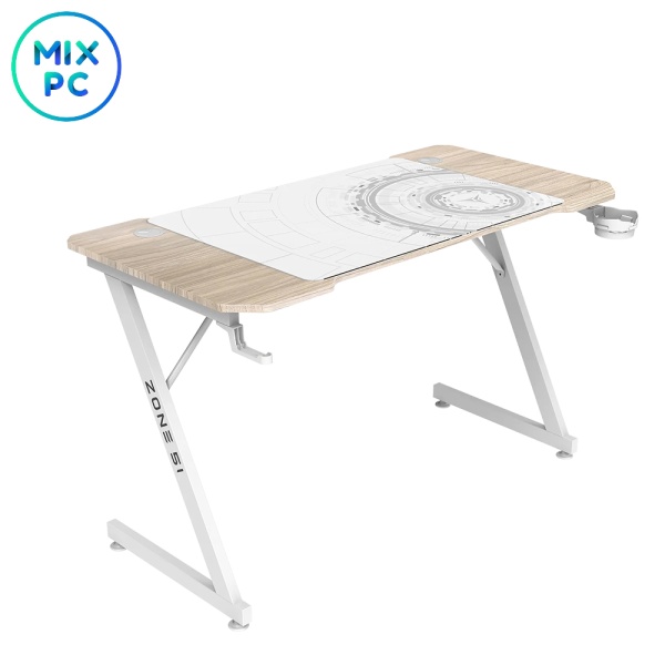 Стол компьютерный ZONE 51 TRINE 120 Wood/White Z51-T2N-WD