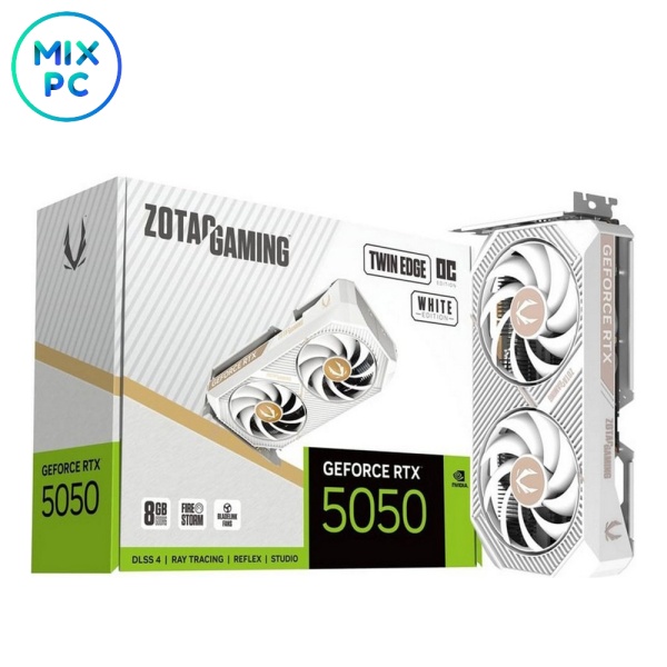 Видеокарта RTX 5050 8GB Zotac TWIN EDGE OC WHITE EDITION ZT-B50500Q-10M