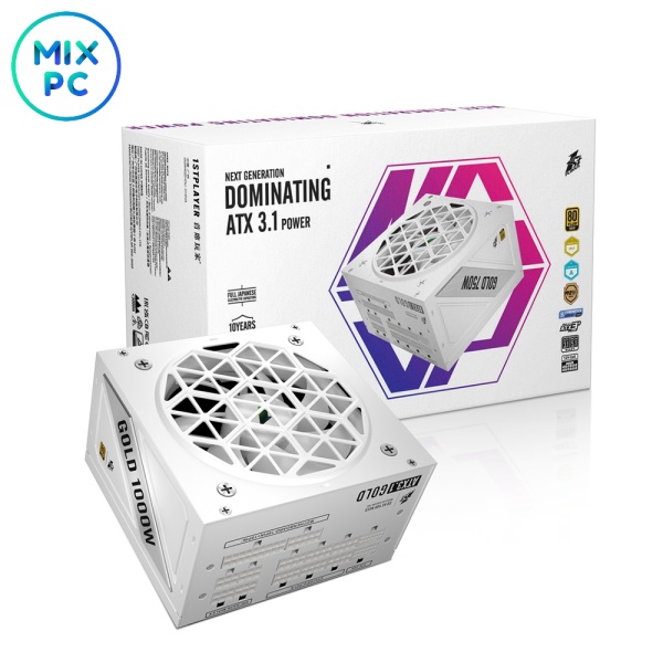 Блок питания 1000W 1STPlayer NGDP White HA-1000BA4-WH 80+ Gold
