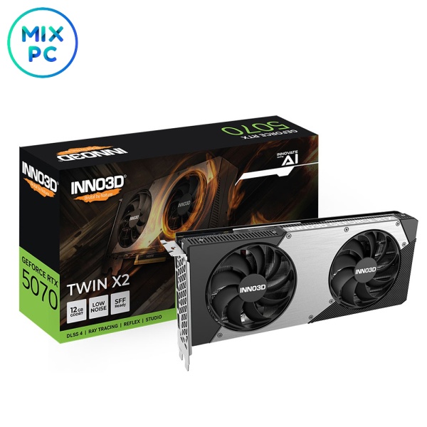 Видеокарта RTX 5070 12GB INNO3D TWIN X2 N50702-12D7-195064N