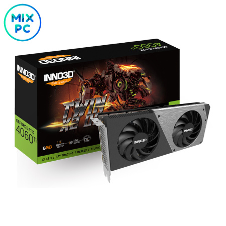 Видеокарта RTX4060Ti 8GB INNO3D TWIN X2 OC N406T2-08D6X-171153N