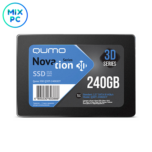 Накопитель SSD 2,5" 240GB QUMO Novation TLC 3D Q3DT-240GSCY