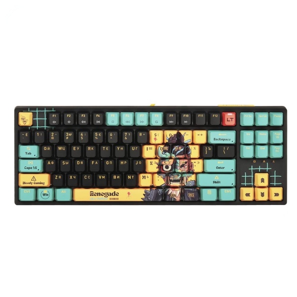 Игровая механическая клавиатура A4Tech Bloody AT87 Renegade Black/Green