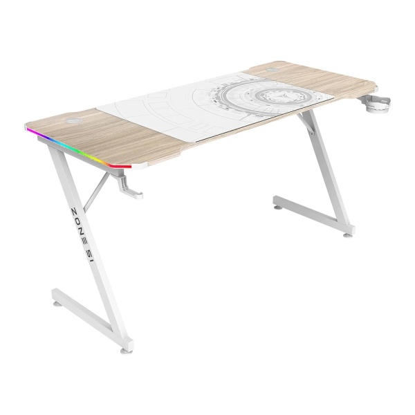 Стол компьютерный ZONE 51 TRINE 140 RGB Wood/White Z51-T4R-WD