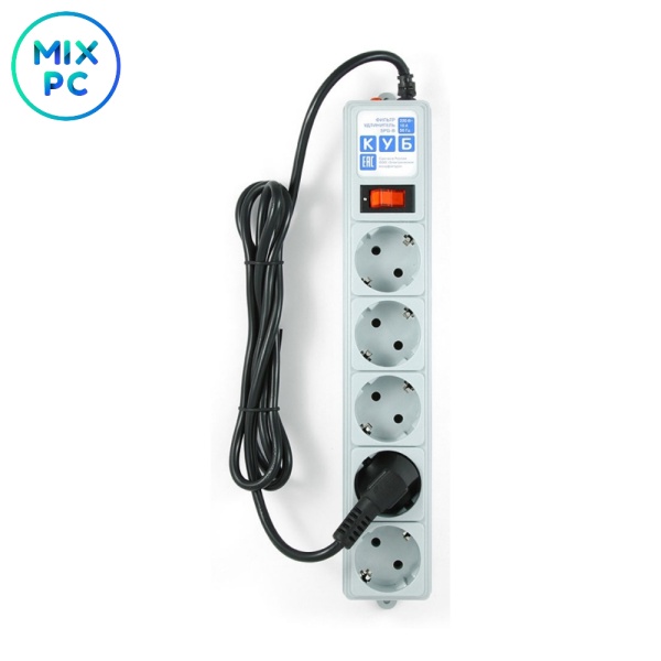 Сетевой фильтр Powercube SPG-B-15 5м 5 розеток серый