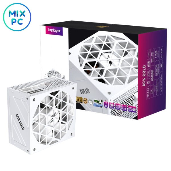 Блок питания 850W 1STPlayer ACK White HA-850BA2-WH 80+ Gold