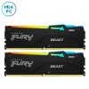 Оперативная память DDR5 64GB (2x32GB) 6000MHz CL30 Kingston Fury Beast  RGB KF560C30BBEAK2-64