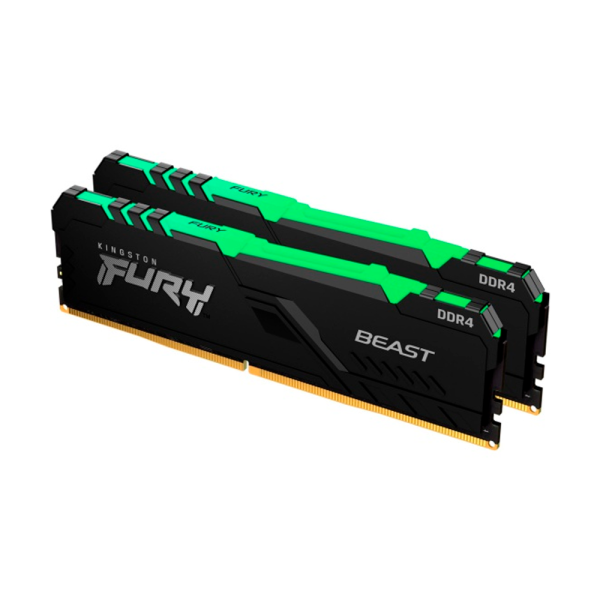Оперативная память DDR4 32GB (2x16GB) 3200MHz Kingston Fury Beast RGB