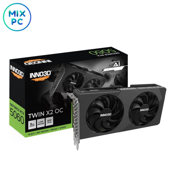 Видеокарта RTX 5060 8GB Inno3D TWIN X2 OC N50602-08D7X-195071N