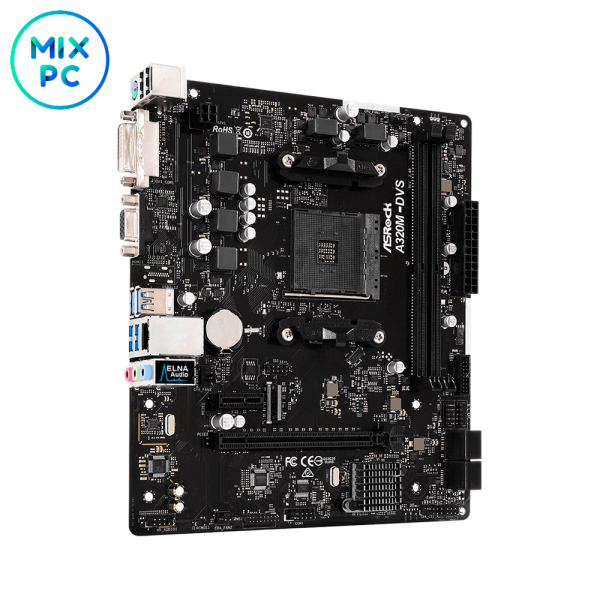 Материнская плата AM4 ASRock A320M-DVS R4.0 Б.У.